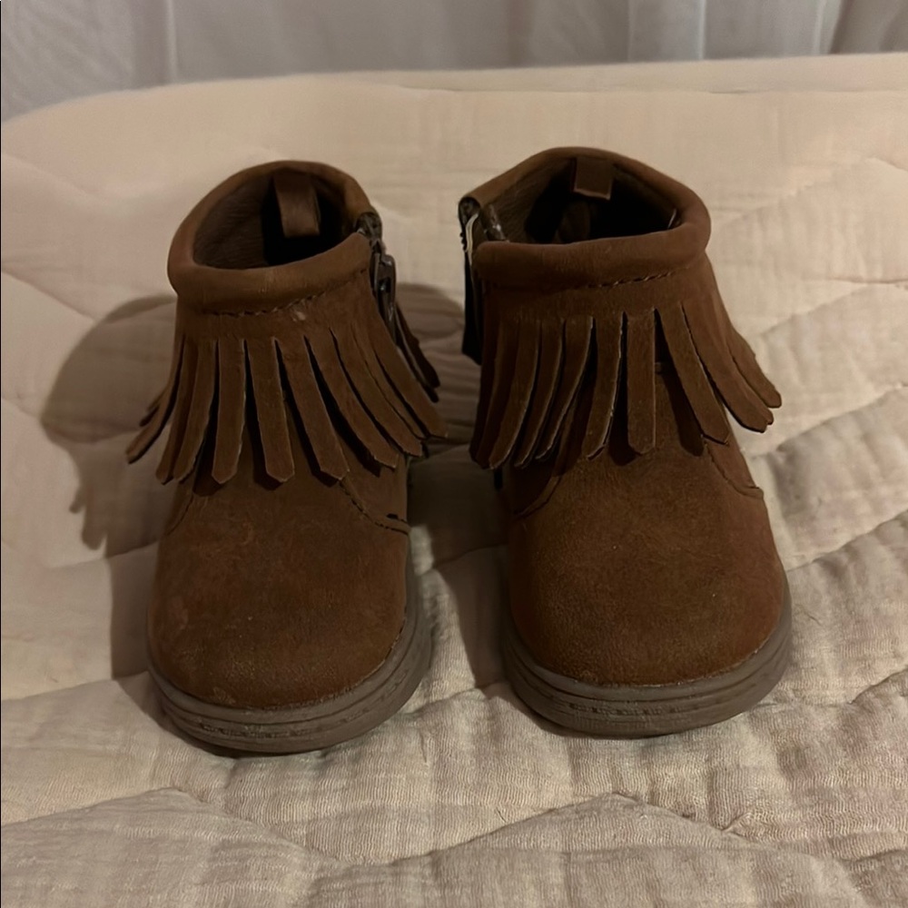 Carter's Brown Suede Fringe Boots